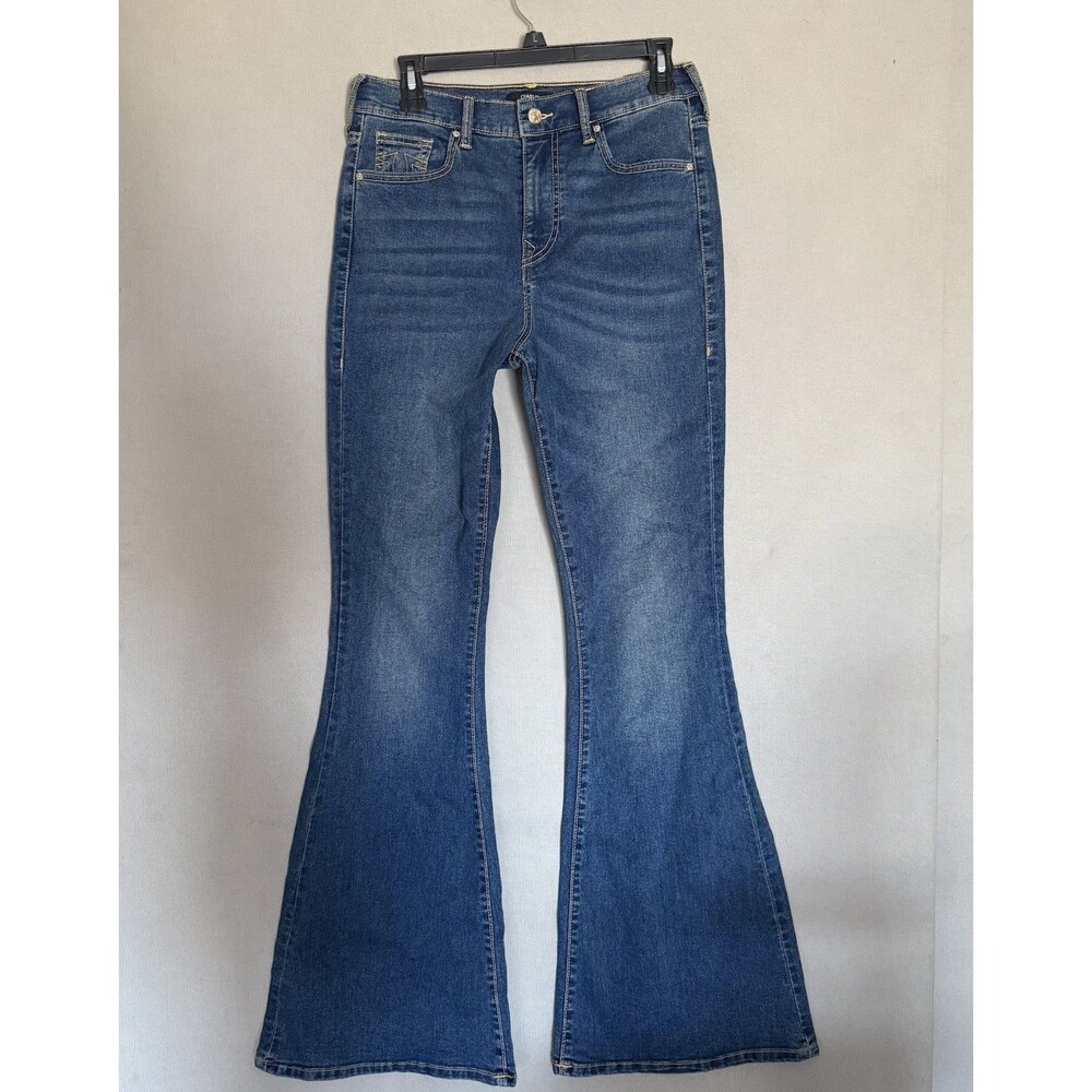 True Religion Charlie High Rise Vintage Flare Jeans 29 Womens Medium Wash New